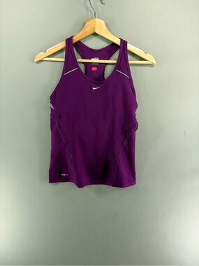 Vintage Y2K Women Nike Fit Dry Racerback Athletic Tank Top Small Purple